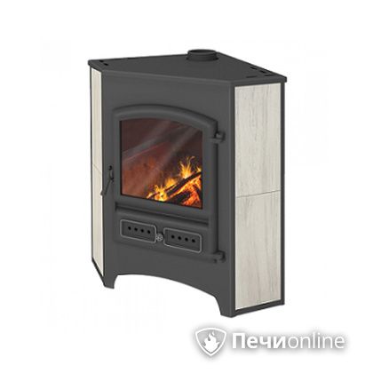 Печь-камин Этна (БКД) угловой беж. 9 кВт (150 кв.м) в Краснокамске