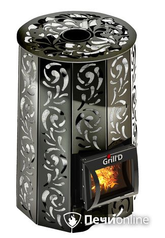 Дровяная печь-каменка GrillD Violet short Жадеит 80 в Краснокамске