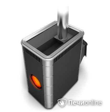 Дровяная банная печь TMF Аврора Inox ДА Иллюминатор антрацит НВ  в Краснокамске
