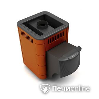 Дровяная банная печь TMF Оса Carbon терракота дверь антрацит в Краснокамске