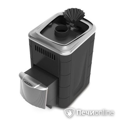 Дровяная банная печь TMF Гейзер Мини 2016 Carbon закрытая каменка нержавеющая дверь антрацит в Краснокамске