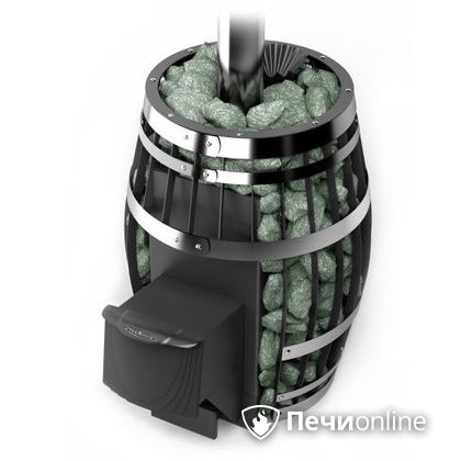 Дровяная банная печь TMF Саяны XXL 2015 Inox с закрытой каменкой и теплообменником дверь антрацит в Краснокамске