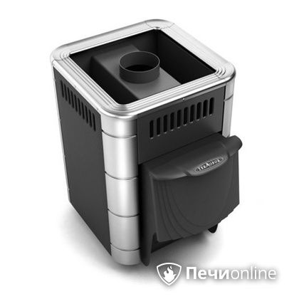 Дровяная банная печь TMF Оса Inox дверь антрацит короткий канал антрацит в Краснокамске
