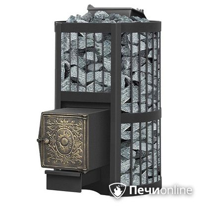 Дровяная банная печь Везувий Ураган Стандарт 22 (ДТ-4) с закрытой каменкой чугун в Краснокамске