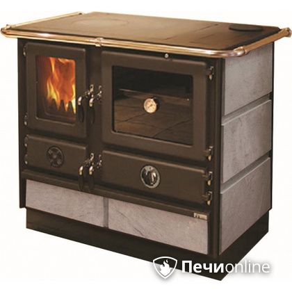 Отопительно-варочная печь MBS Thermo Magnum Stone R с теплообменником и духовым шкафом в Краснокамске
